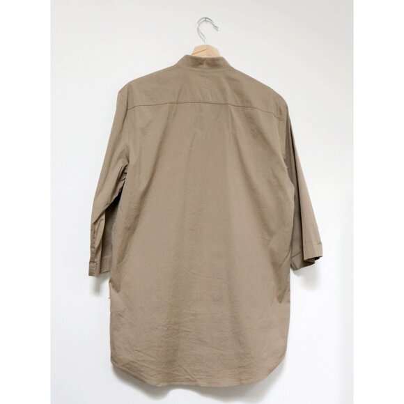 COS - Men's Tan Grandad Collar Button Down Shirt - Size Small - Picture 2 of 8